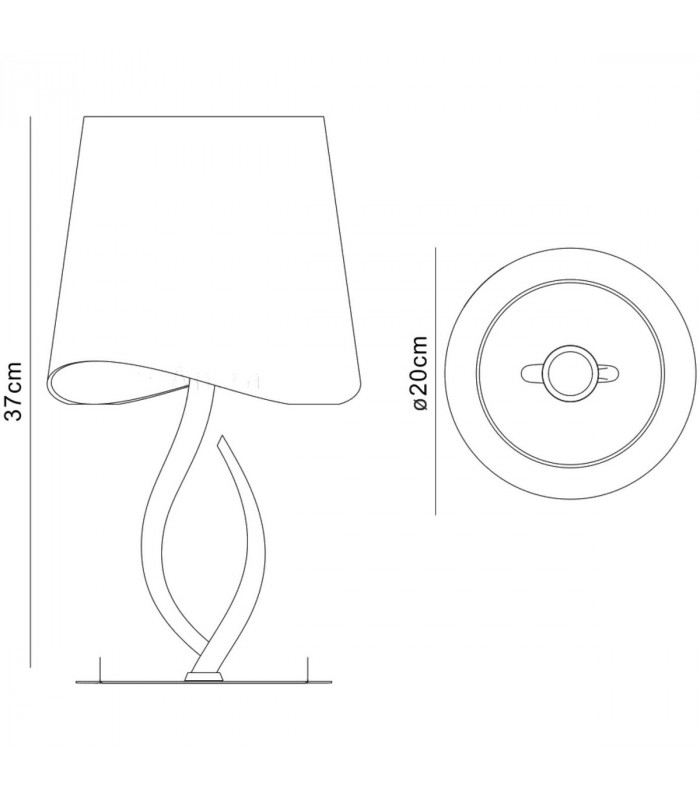 Ninette Table Lamp 1 Light E14 Small Antique Brass With Black Shade-6
