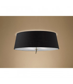 Ninette Ceiling 4 Light E27 Antique Brass With Black Shade-2