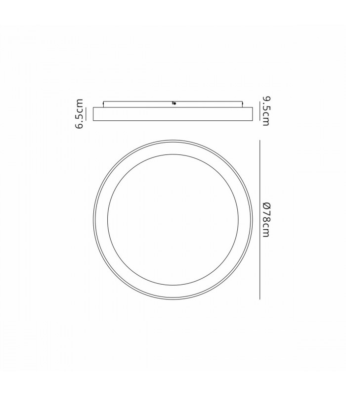 Niseko Ring Ceiling 78cm 58W LED, 3000K, 4700lm, Gold, 3yrs Warranty