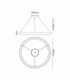 Niseko Ring Pendant 90cm 66W LED, 3000K-6000K Tuneable, 5440lm, Remote Control, Wood, 3yrs Warranty