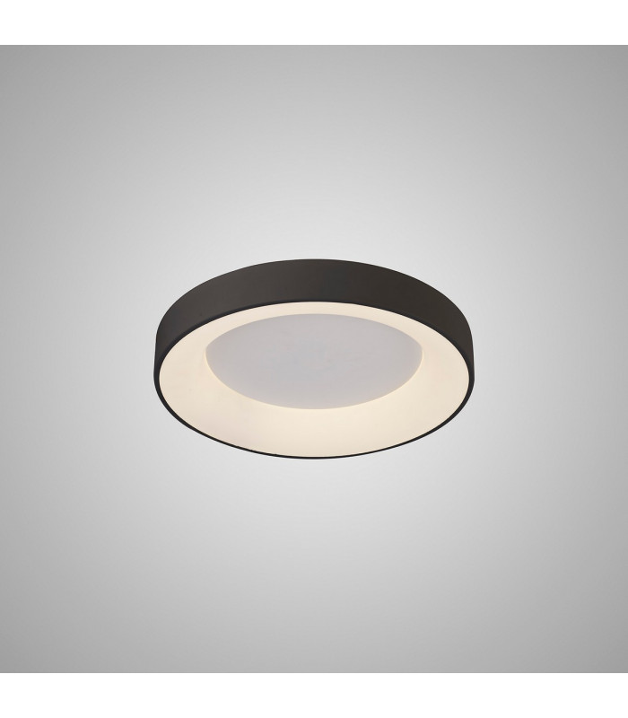 Niseko Ring Ceiling 45cm 30W LED, 3000K, 2250lm, Black, 3yrs Warranty