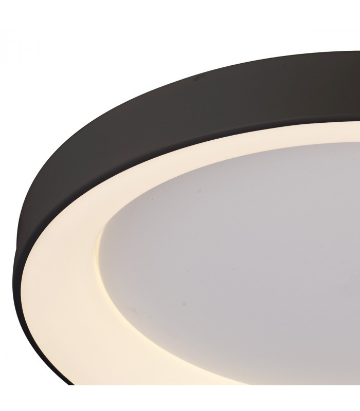 Niseko Ring Ceiling 45cm 30W LED, 3000K, 2250lm, Black, 3yrs Warranty