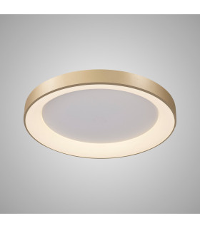 Niseko Ring Ceiling 65cm 48W LED, 3000K, 3900lm, Gold, 3yrs Warranty