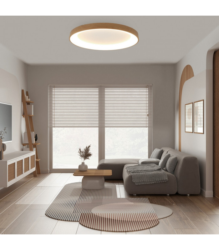 Niseko Ring Ceiling 65cm 48W LED, 3000K, 3900lm, Gold, 3yrs Warranty