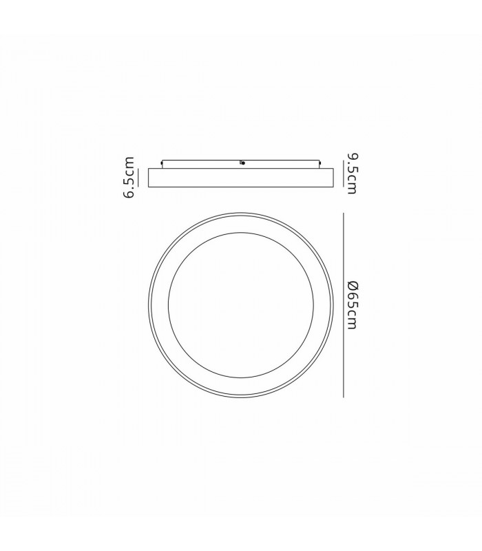 Niseko Ring Ceiling 65cm 48W LED, 3000K, 3900lm, Gold, 3yrs Warranty