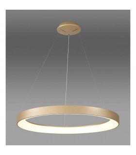 Niseko Ring Pendant 90cm 66W LED, 3000K-6000K Tuneable, 4200lm, Remote Control, Gold, 3yrs Warranty