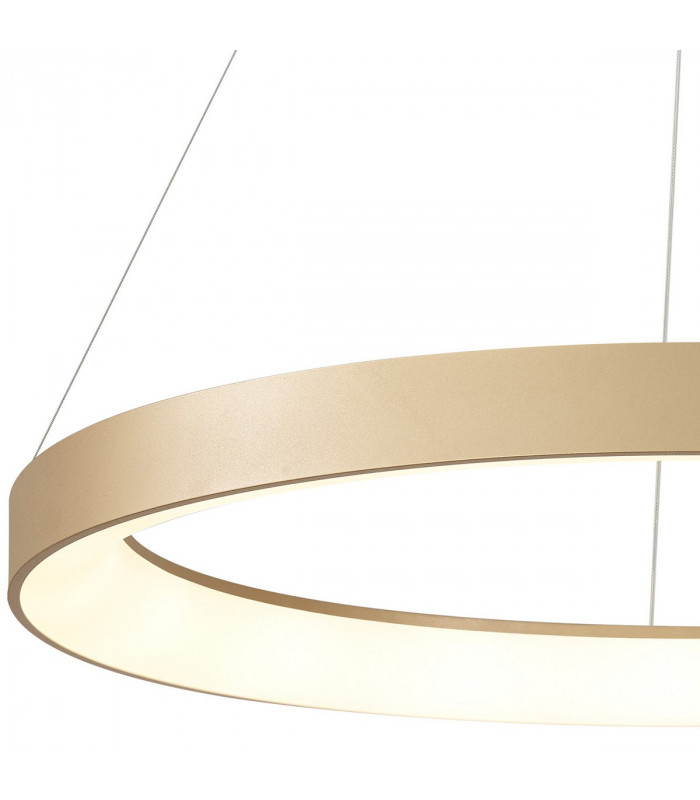 Niseko Ring Pendant 90cm 66W LED, 3000K-6000K Tuneable, 4200lm, Remote Control, Gold, 3yrs Warranty