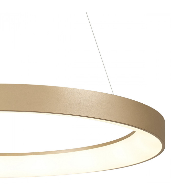 Niseko Ring Pendant 90cm 66W LED, 3000K-6000K Tuneable, 4200lm, Remote Control, Gold, 3yrs Warranty