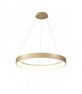 Niseko Ring Pendant 65cm 50W LED, 3000K-6000K Tuneable, 3500lm, Remote Control, Gold, 3yrs Warranty