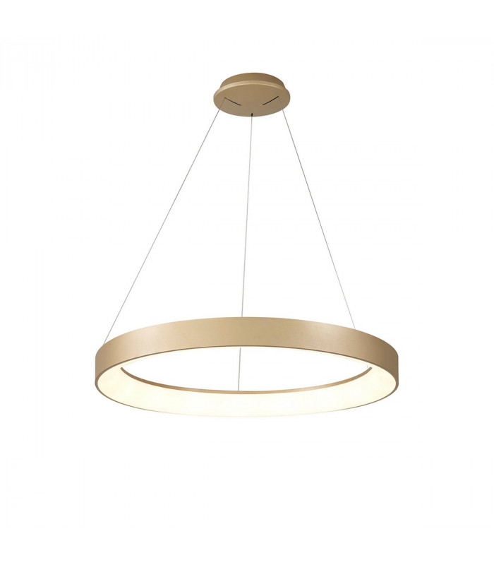 Niseko Ring Pendant 65cm 50W LED, 3000K-6000K Tuneable, 3500lm, Remote Control, Gold, 3yrs Warranty