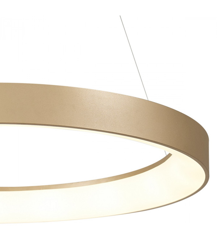 Niseko Ring Pendant 65cm 50W LED, 3000K-6000K Tuneable, 3500lm, Remote Control, Gold, 3yrs Warranty