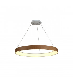 Niseko Ring Pendant 65cm 50W LED, 3000K-6000K Tuneable, 3760lm, Remote Control, Wood, 3yrs Warranty