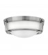 2 Light Small Flush Mount Ceiling Light Nickel, E27 - 1
