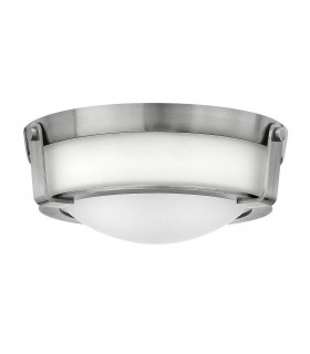 2 Light Small Flush Mount Ceiling Light Nickel, E27 - 1