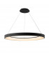 Niseko Ring Pendant 90cm 66W LED, 3000K-6000K Tuneable, 4200lm, Remote Control, Black, 3yrs Warranty