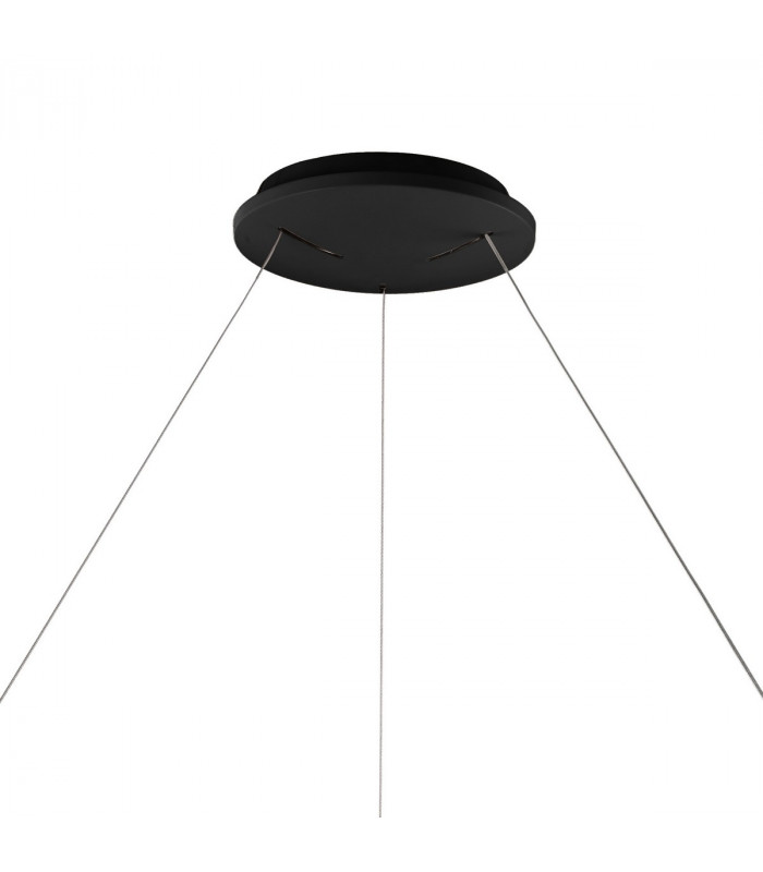 Niseko Ring Pendant 90cm 66W LED, 3000K-6000K Tuneable, 4200lm, Remote Control, Black, 3yrs Warranty