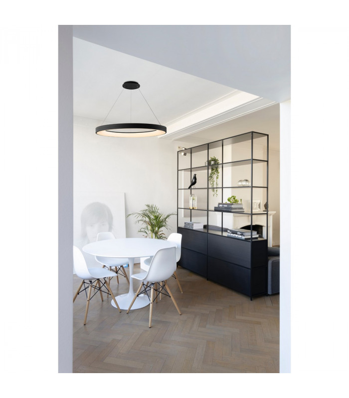 Niseko Triangular Ceiling 61cm 48W LED, 3000K, 2900lm, Black, 3yrs Warranty