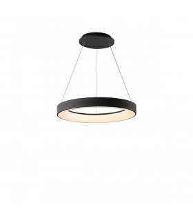Niseko Ring Pendant 45cm 30W LED, 3000K-6000K Tuneable, 2100lm, Remote Control, Black, 3yrs Warranty