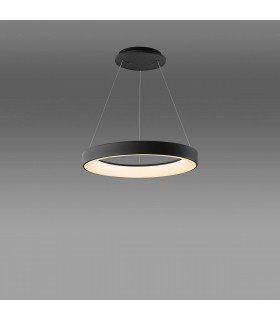 Niseko Ring Pendant 45cm 30W LED, 3000K-6000K Tuneable, 2100lm, Remote Control, Black, 3yrs Warranty