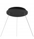 Niseko Ring Pendant 45cm 30W LED, 3000K-6000K Tuneable, 2100lm, Remote Control, Black, 3yrs Warranty