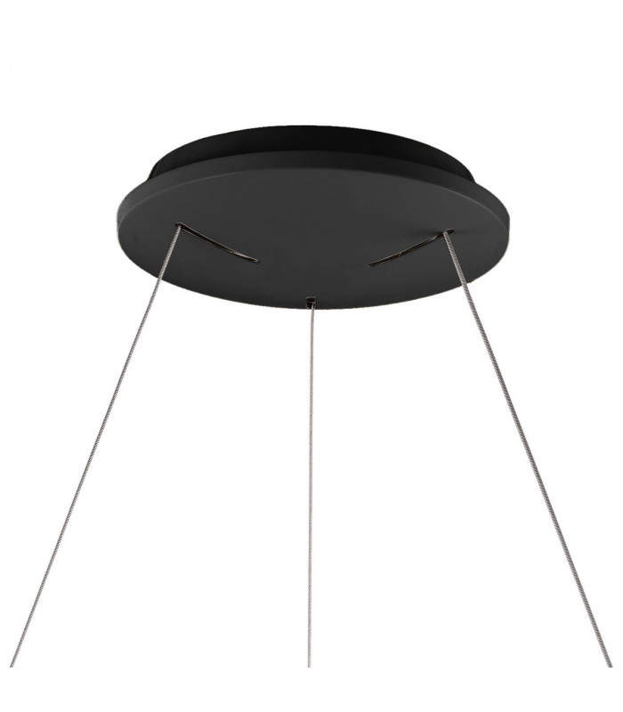 Niseko Ring Pendant 45cm 30W LED, 3000K-6000K Tuneable, 2100lm, Remote Control, Black, 3yrs Warranty