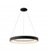 Niseko Ring Pendant 65cm 50W LED, 3000K-6000K Tuneable, 3500lm, Remote Control, Black, 3yrs Warranty