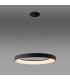 Niseko Ring Pendant 65cm 50W LED, 3000K-6000K Tuneable, 3500lm, Remote Control, Black, 3yrs Warranty