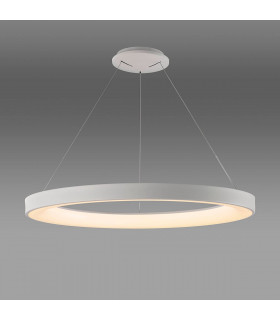 Niseko Ring Pendant 90cm 66W LED, 3000K-6000K Tuneable, 4200lm, Remote Control, White, 3yrs Warranty