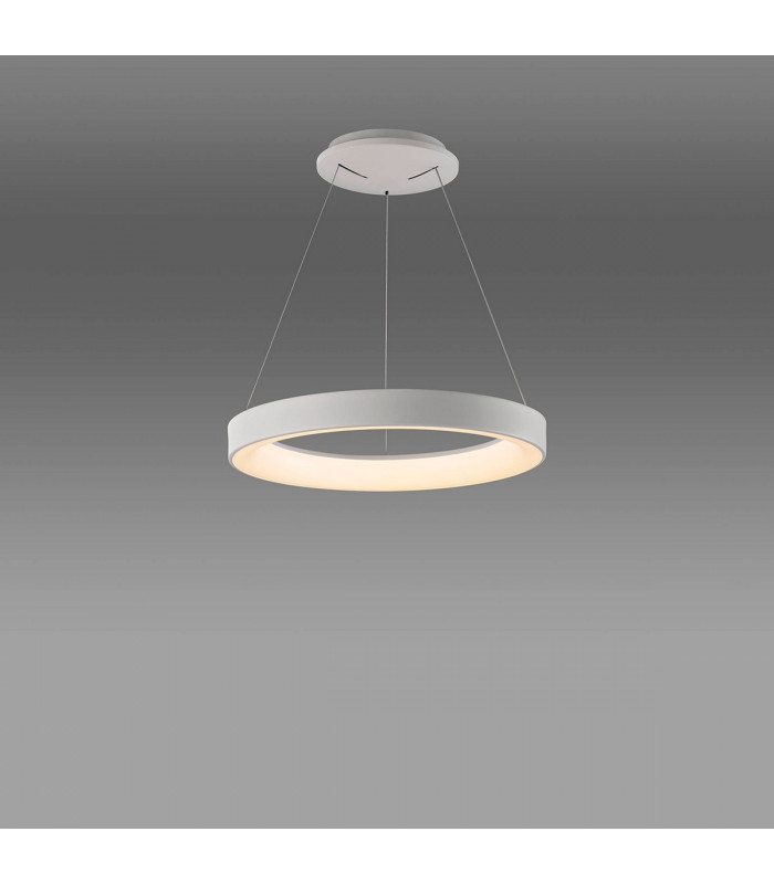 Niseko Ring Pendant 45cm 30W LED, 3000K-6000K Tuneable, 2100lm, Remote Control, White, 3yrs Warranty