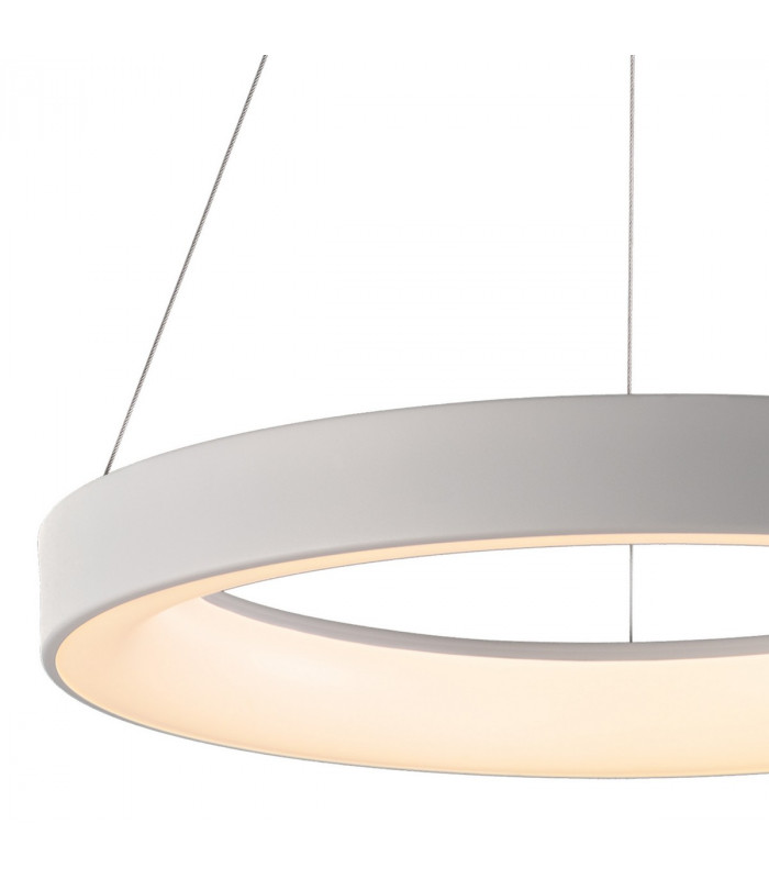 Niseko Ring Pendant 45cm 30W LED, 3000K-6000K Tuneable, 2100lm, Remote Control, White, 3yrs Warranty