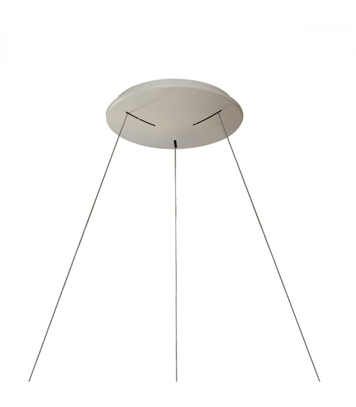 Niseko Ring Pendant 65cm 50W LED, 3000K-6000K Tuneable, 3500lm, Remote Control, White, 3yrs Warranty
