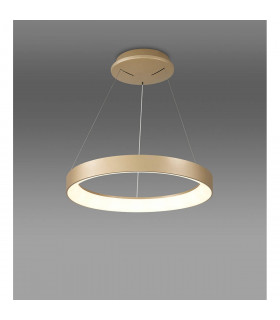 Niseko Ring Pendant 45cm 30W LED, 3000K-6000K Tuneable, 2100lm, Remote Control, Gold, 3yrs Warranty