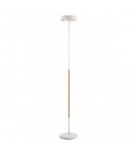 Noa Floor Lamp 2 Light 21W Down 9W Up LED 3000K 3000lm Touch Dimmer Matt White/Beech 3yrs Warranty-1