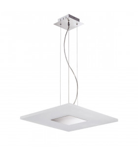 Notte Pendant 28W LED Square 3000K 1700lm Polished Chrome/Frosted Acrylic 3yrs Warranty-1