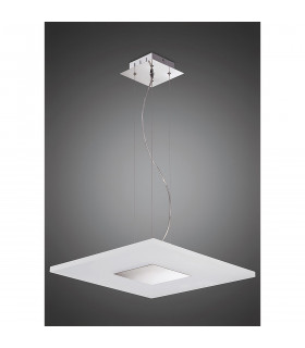 Notte Pendant 28W LED Square 3000K 1700lm Polished Chrome/Frosted Acrylic 3yrs Warranty-2