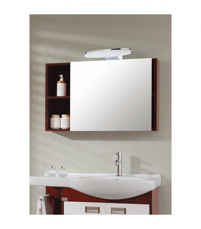 Ola Wall Lamp 6W LED Oval 3000K IP44 450lm Polished Chrome/Frosted Acrylic 3yrs Warranty-3