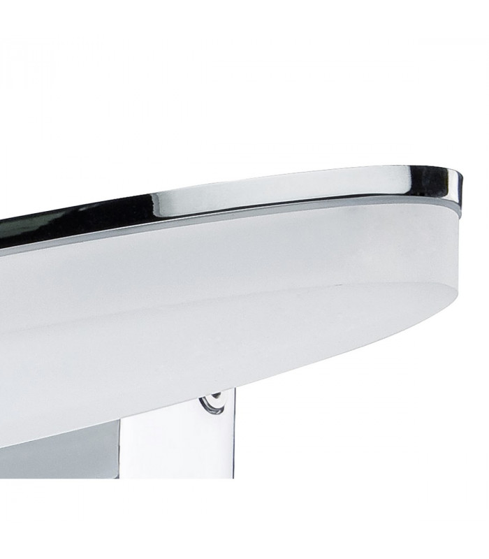 Ola Wall Lamp 6W LED Oval 3000K IP44 450lm Polished Chrome/Frosted Acrylic 3yrs Warranty-7