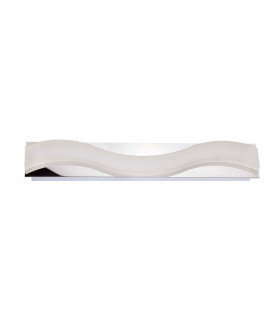 Ola Wall Lamp 7W LED Large Wave 3000K IP44 630lm Polished Chrome/Frosted Acrylic 3yrs Warranty-1