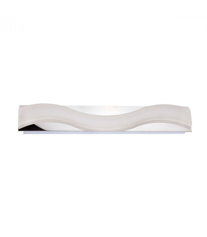 Ola Wall Lamp 7W LED Large Wave 3000K IP44 630lm Polished Chrome/Frosted Acrylic 3yrs Warranty-1