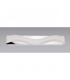 Ola Wall Lamp 7W LED Large Wave 3000K IP44 630lm Polished Chrome/Frosted Acrylic 3yrs Warranty-2