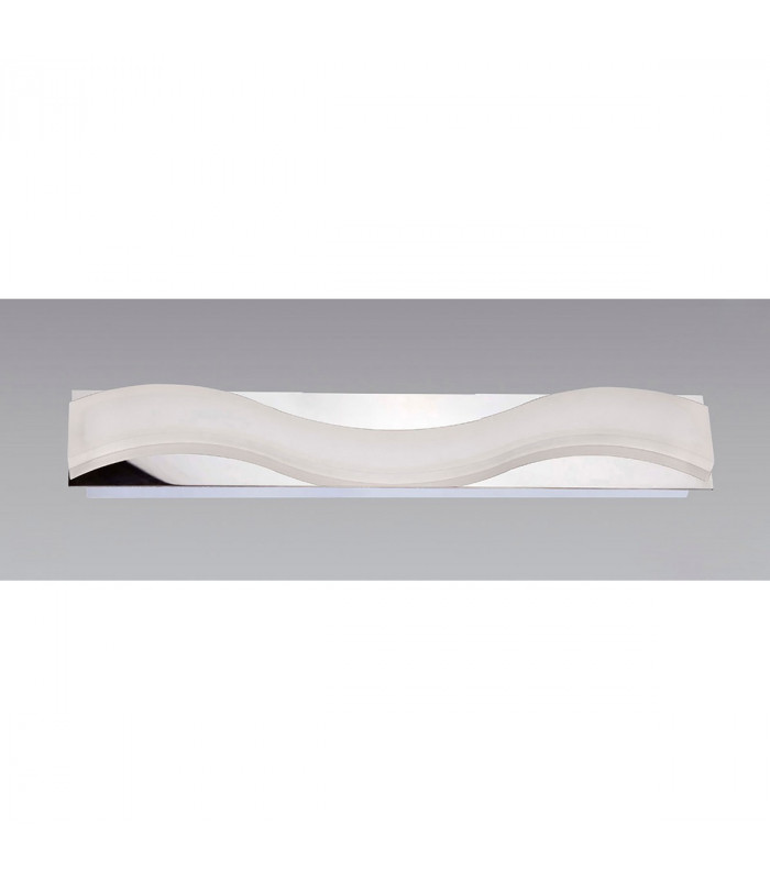 Ola Wall Lamp 7W LED Large Wave 3000K IP44 630lm Polished Chrome/Frosted Acrylic 3yrs Warranty-2