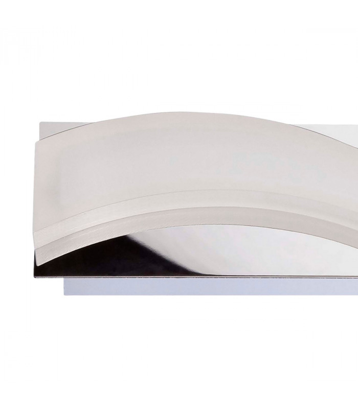 Ola Wall Lamp 7W LED Large Wave 3000K IP44 630lm Polished Chrome/Frosted Acrylic 3yrs Warranty-3