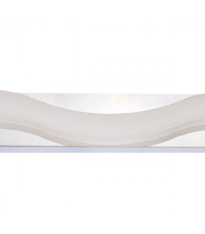 Ola Wall Lamp 7W LED Large Wave 3000K IP44 630lm Polished Chrome/Frosted Acrylic 3yrs Warranty-4