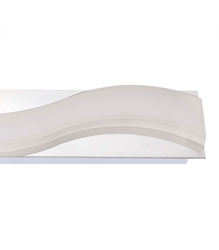 Ola Wall Lamp 7W LED Large Wave 3000K IP44 630lm Polished Chrome/Frosted Acrylic 3yrs Warranty-5