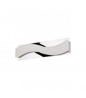 Ola Wall Lamp 5W LED Small Wave 3000K IP44 450lm Polished Chrome/Frosted Acrylic 3yrs Warranty-1