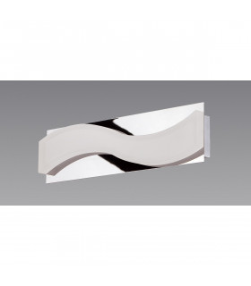 Ola Wall Lamp 5W LED Small Wave 3000K IP44 450lm Polished Chrome/Frosted Acrylic 3yrs Warranty-2