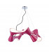 Ora Pendant 8 Twisted Round Light E27 Gloss Purple/White Acrylic/Polished Chrome CFL Lamps INCLUDED-1