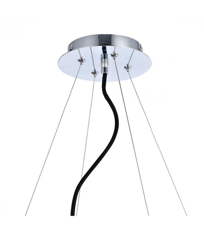 Ora Pendant 8 Twisted Round Light E27 Gloss Purple/White Acrylic/Polished Chrome CFL Lamps INCLUDED-5