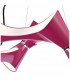 Ora Pendant 8 Twisted Round Light E27 Gloss Purple/White Acrylic/Polished Chrome CFL Lamps INCLUDED-7