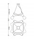 Ora Pendant 8 Twisted Round Light E27 Gloss Purple/White Acrylic/Polished Chrome CFL Lamps INCLUDED-9